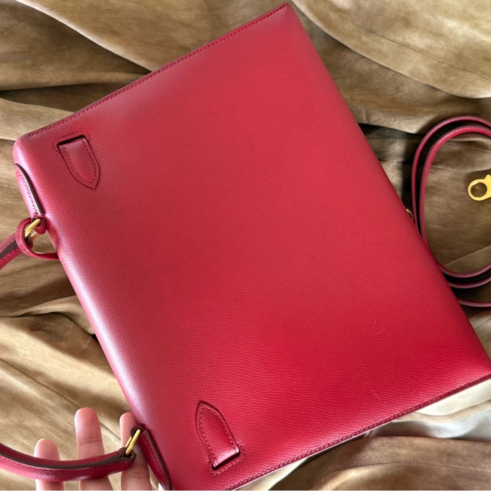 SOLD - HERMES Red Epsom Kelly 28 GHW - Picture 8 of 16